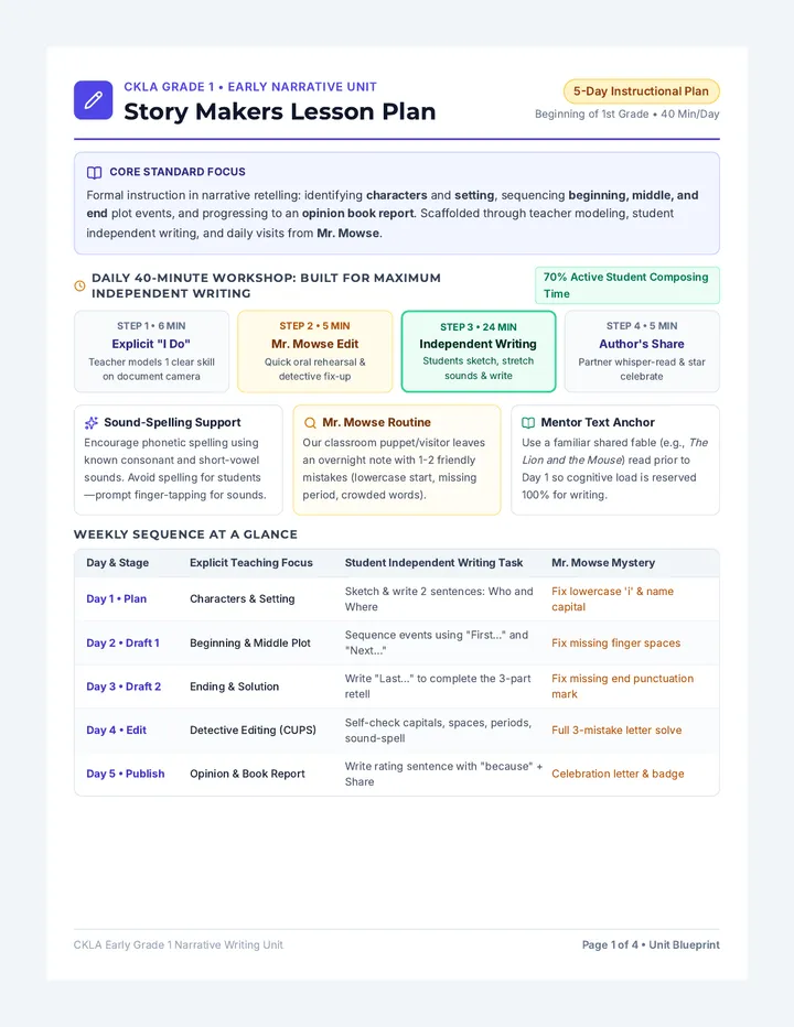 Story Makers Lesson Plan
