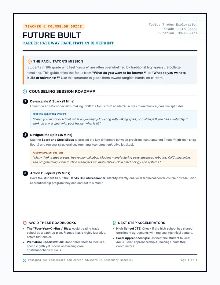 Future Built Counselor Guide