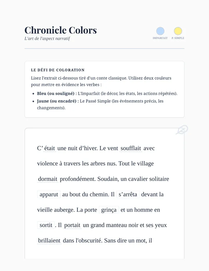 Chronicle Colors Activity