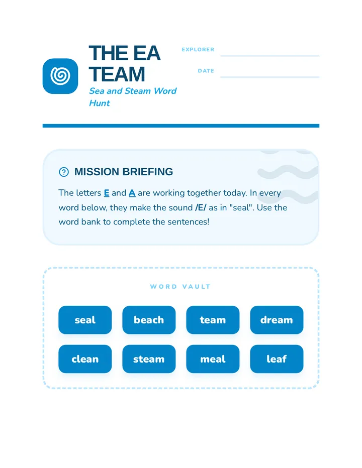 EA Explorer Worksheet