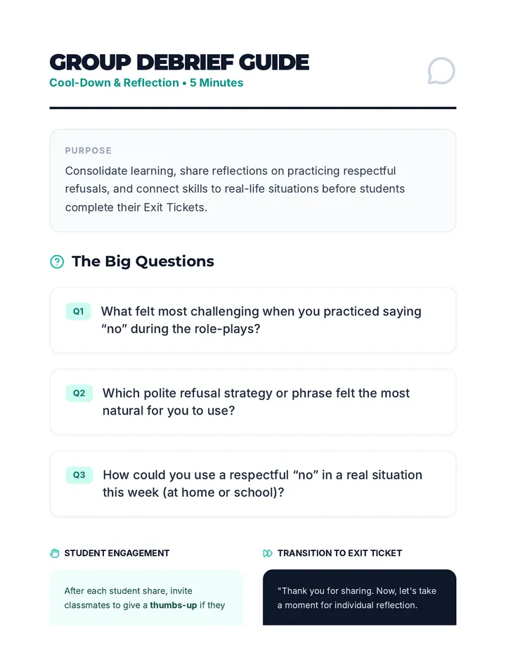 Group Debrief Guide