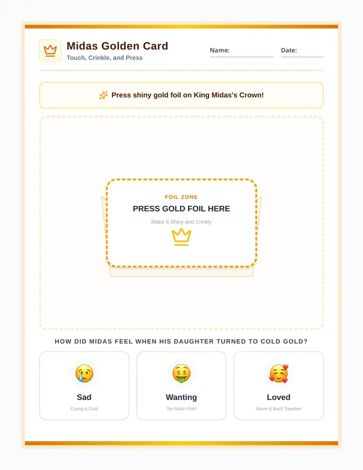 Midas Sensory Card