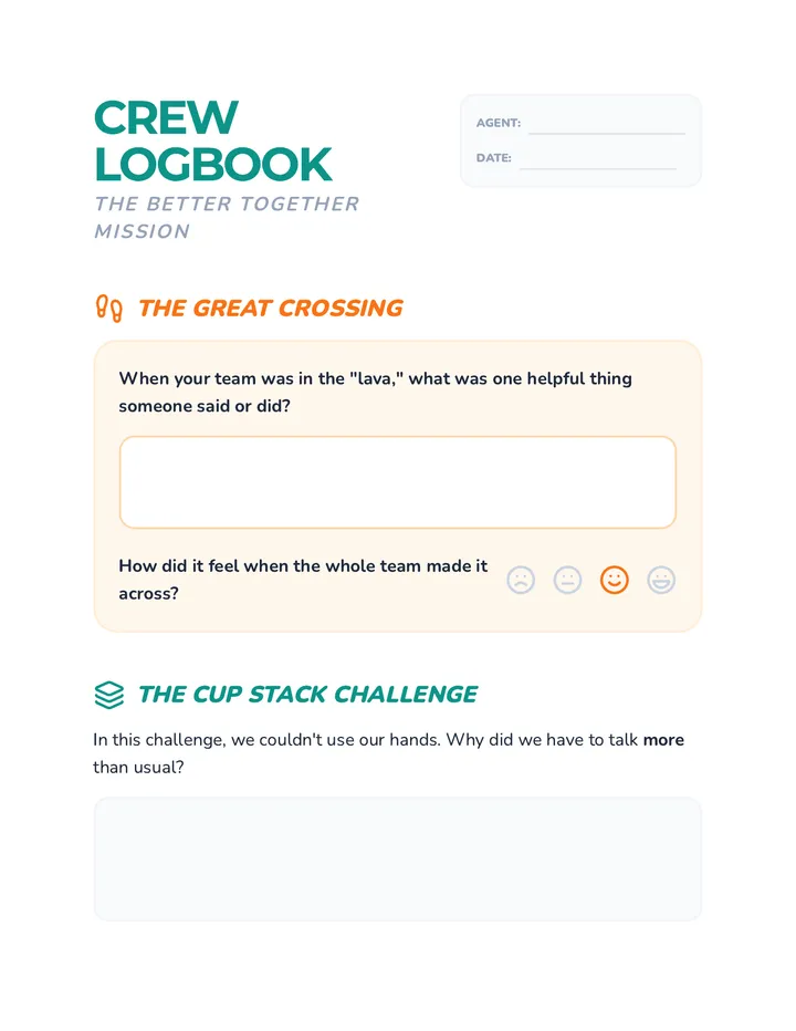Better Together Worksheet