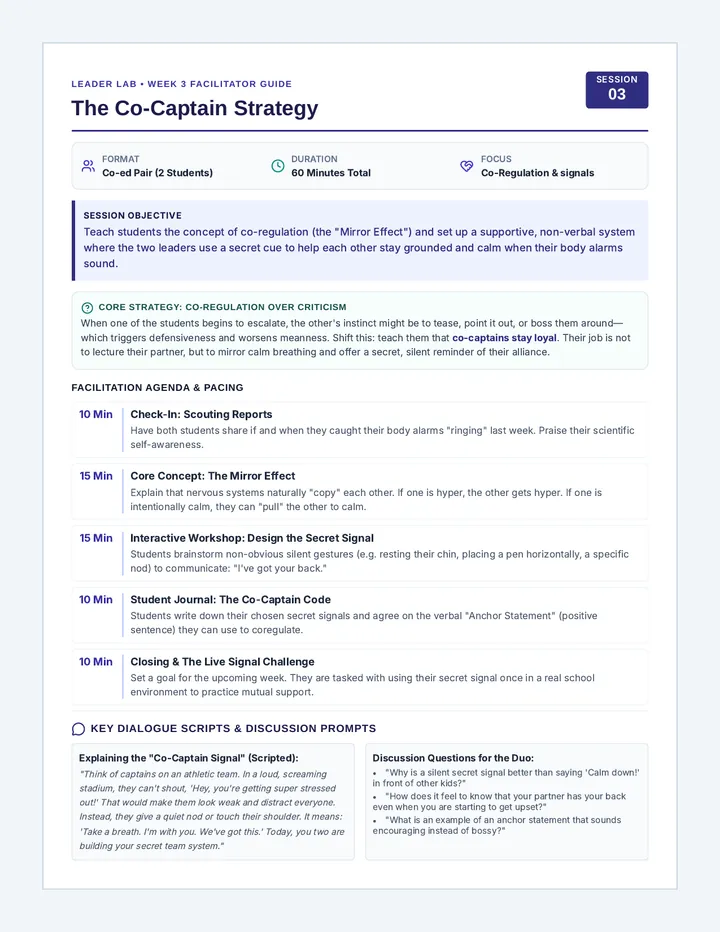 Co-Captain Facilitator Guide