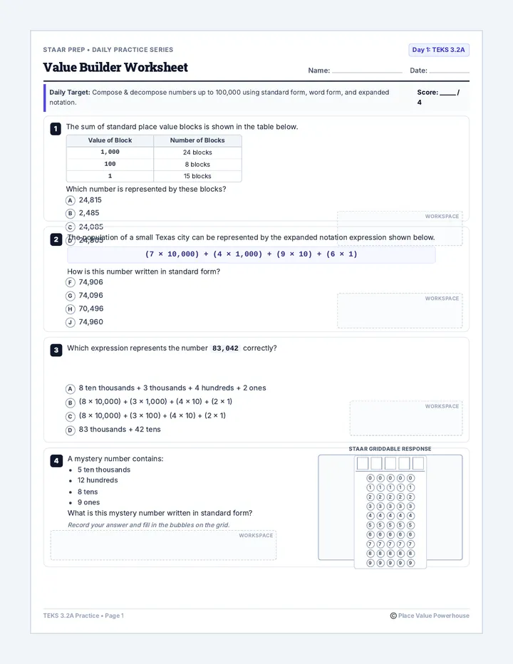 Value Builder Worksheet