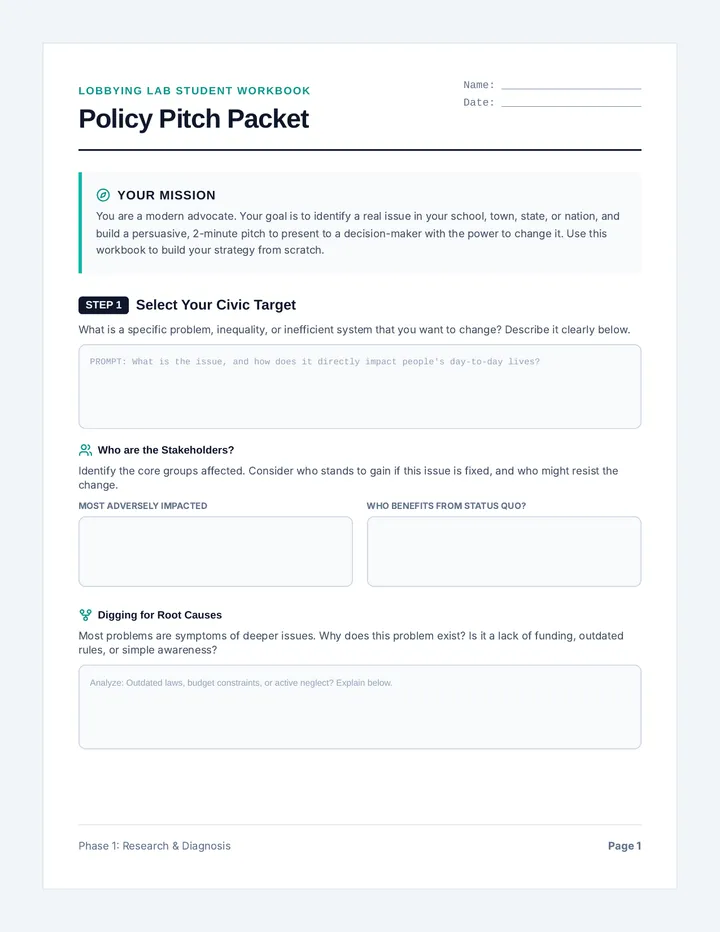 Policy Pitch Packet