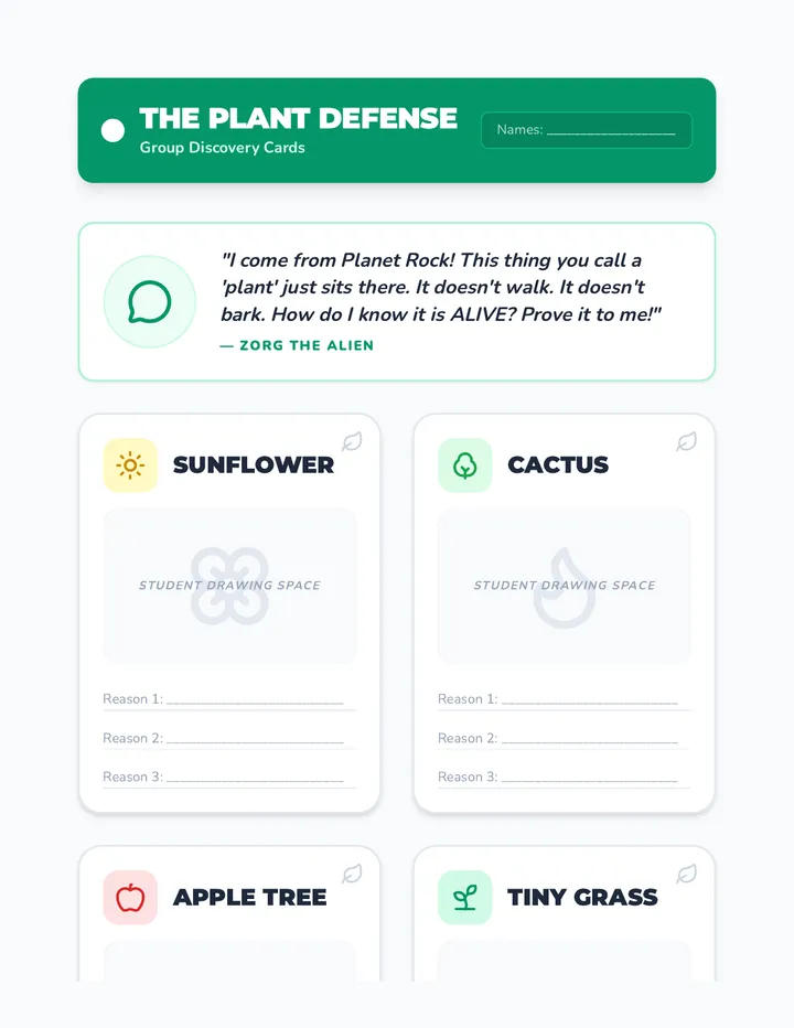 Plant Defense Activity Cards