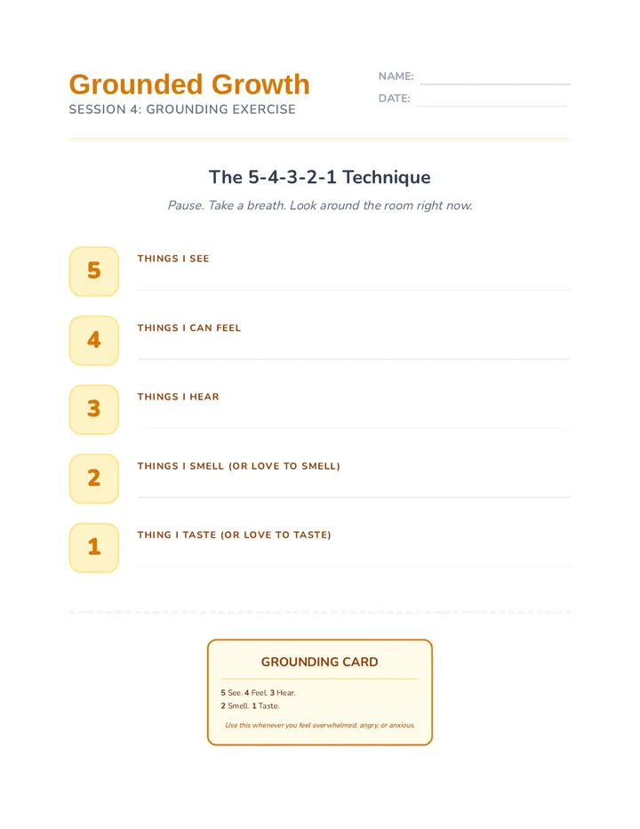 Grounded Growth Worksheet