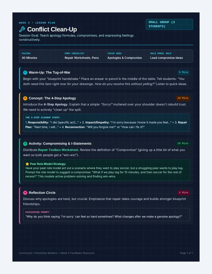 Week 5 Cleanup Guide