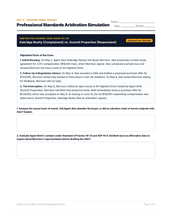 Dispute Resolution Case Docket