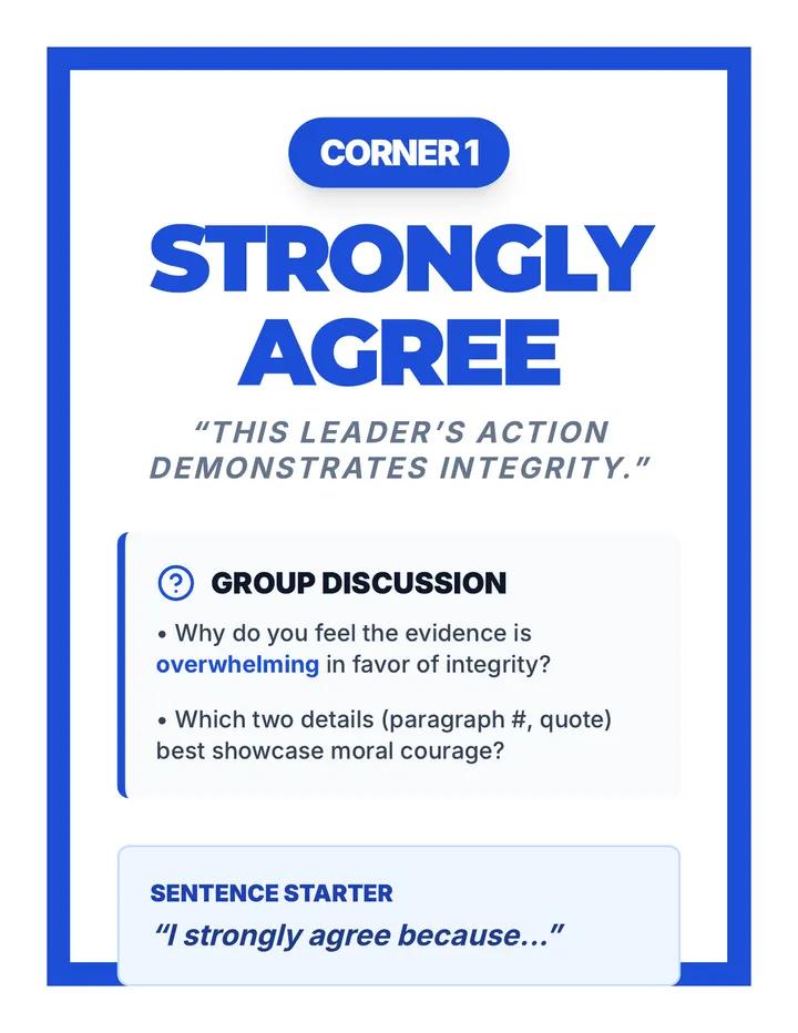4-Corners Debate Prompts