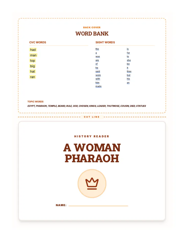 Hatshepsut Decodable Reader Document Slice