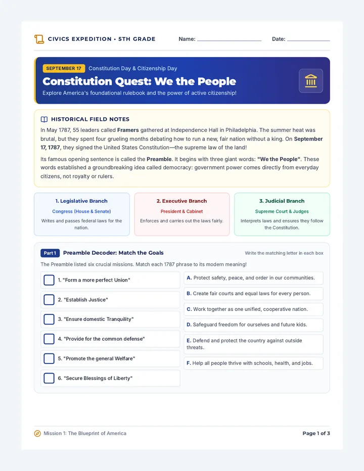 Constitution Quest Student Packet