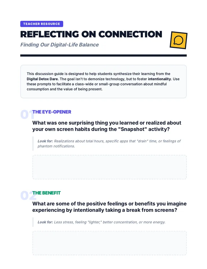 Reflecting on Connection Discussion Guide