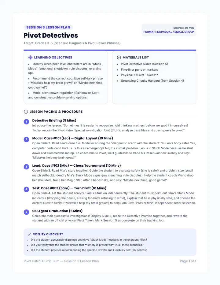 Session 5 Lesson Plan