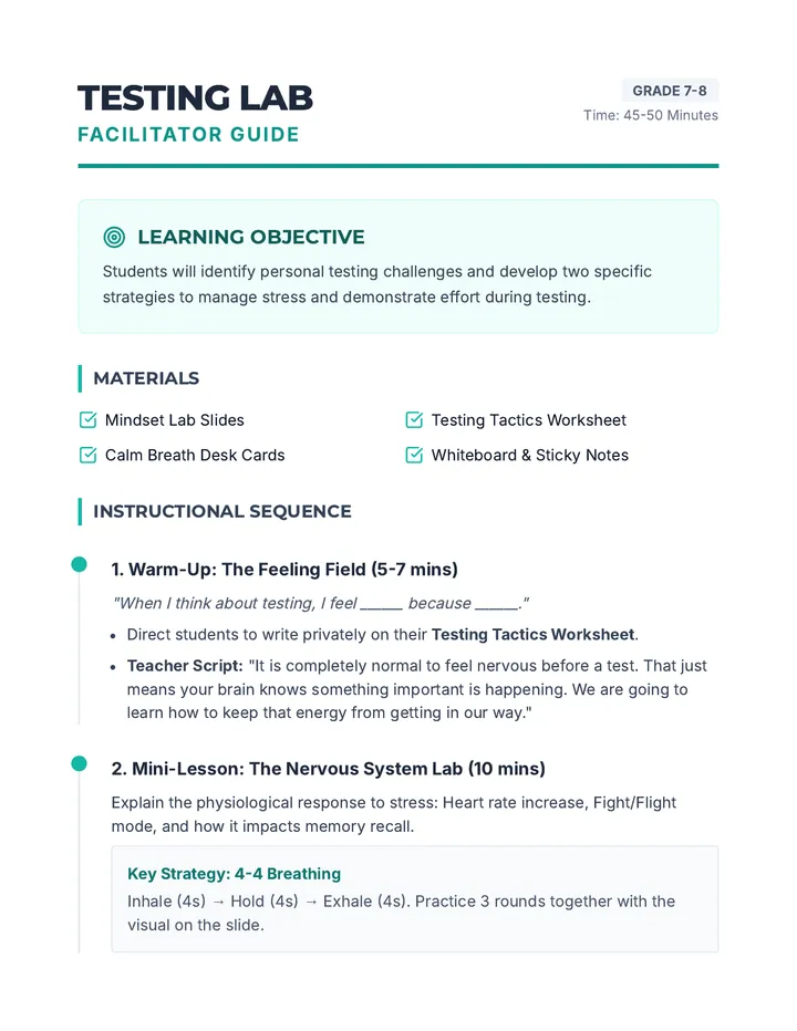 Testing Lab Facilitator Guide