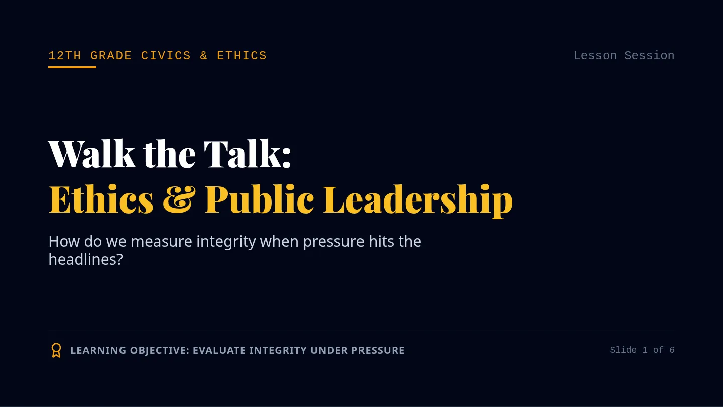 Integrity in the Headlines Slides