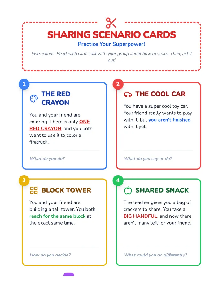 Sharing Scenario Cards Activity