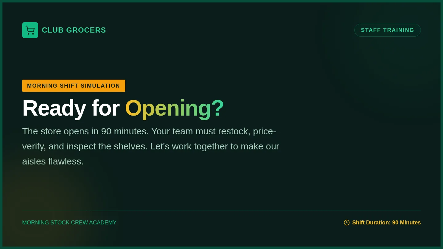 Club Grocers Shift Slides