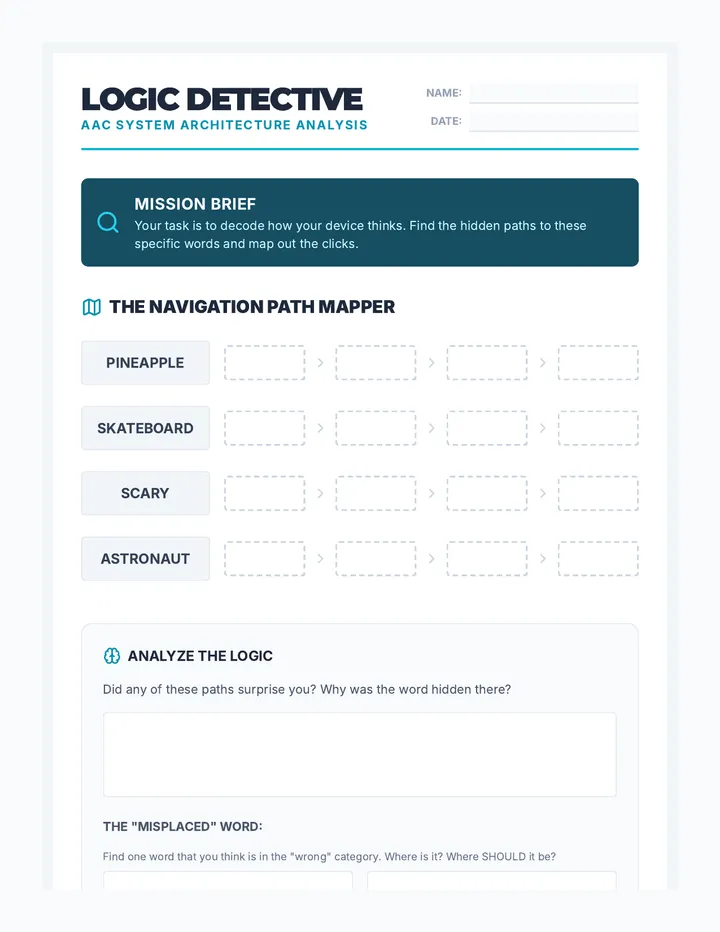 Logic Detective Worksheet