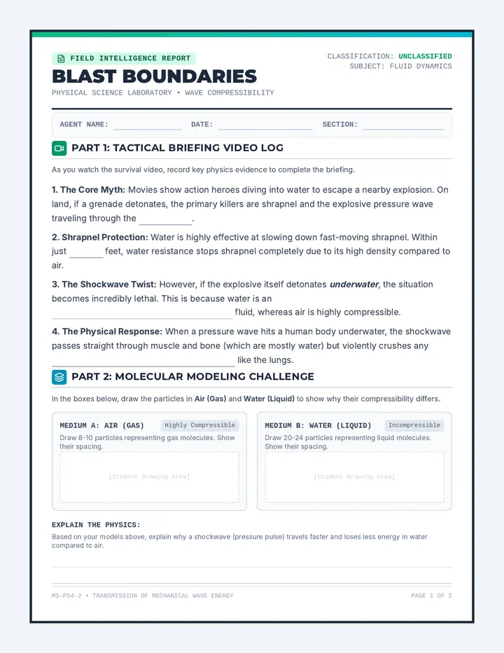 Blast Boundaries Worksheet