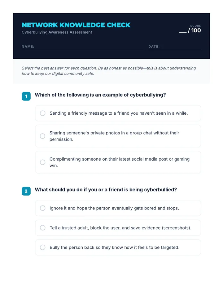 Network Knowledge Quiz