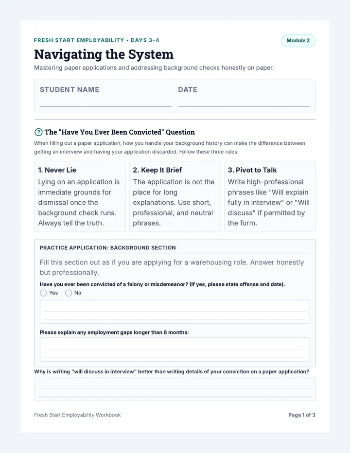 Navigating the System Workbook