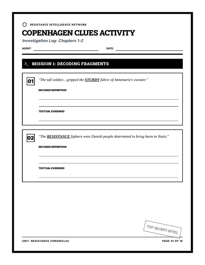 Resistance Activity Packet