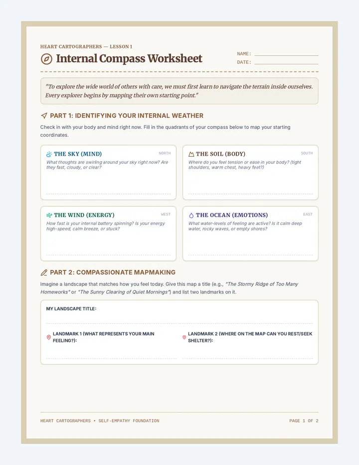 Internal Compass Worksheet