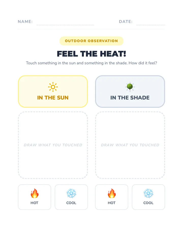 Feel the Heat Worksheet