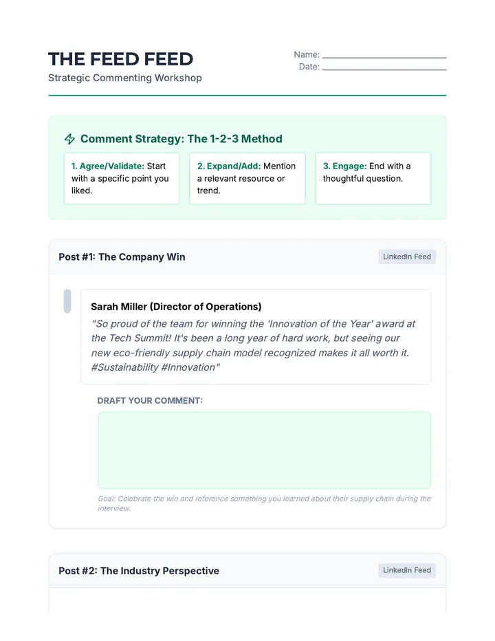 The Feed Feed Worksheet