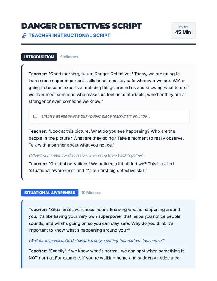 Danger Detectives Script