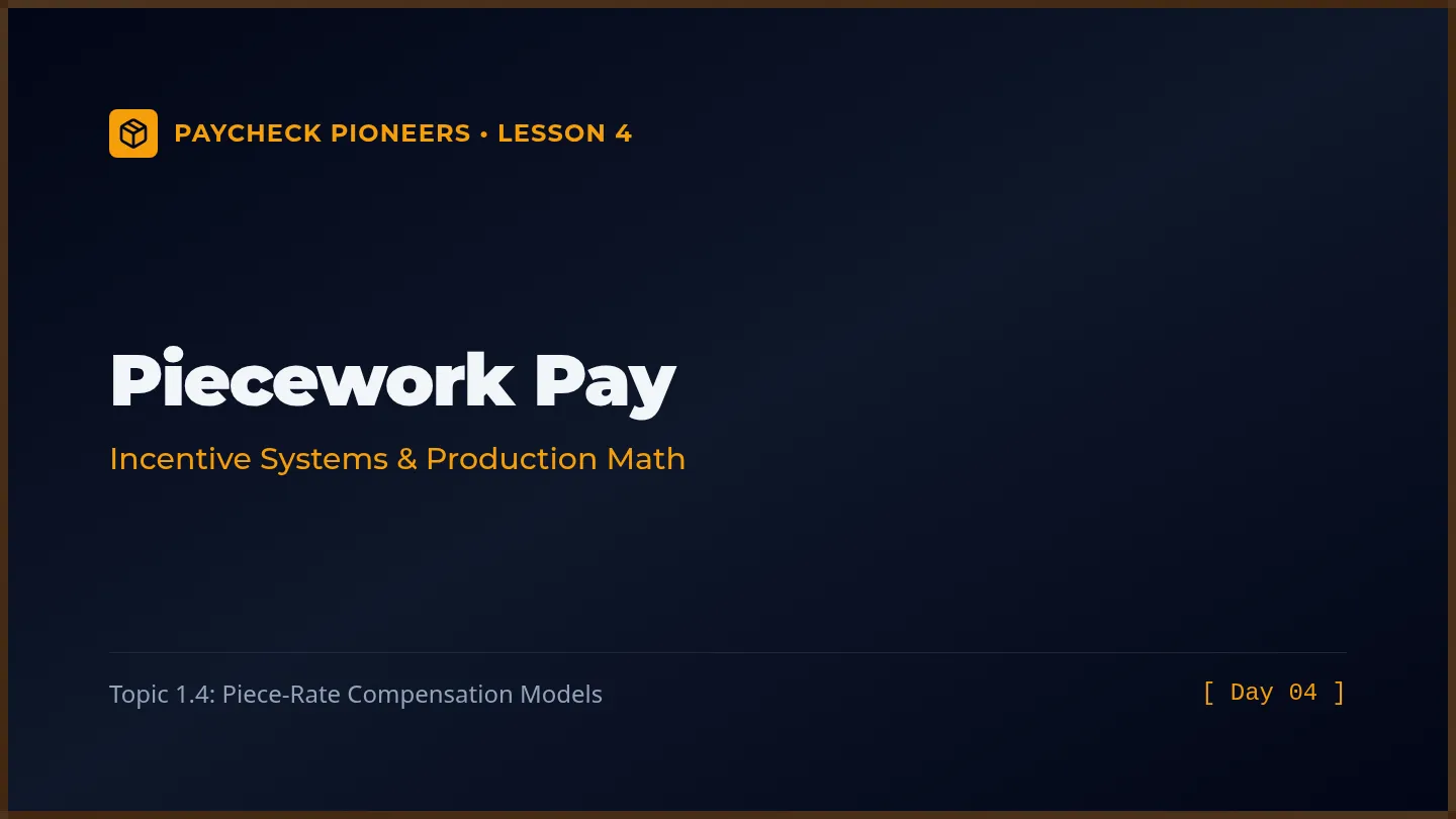 Piecework Pay Slides