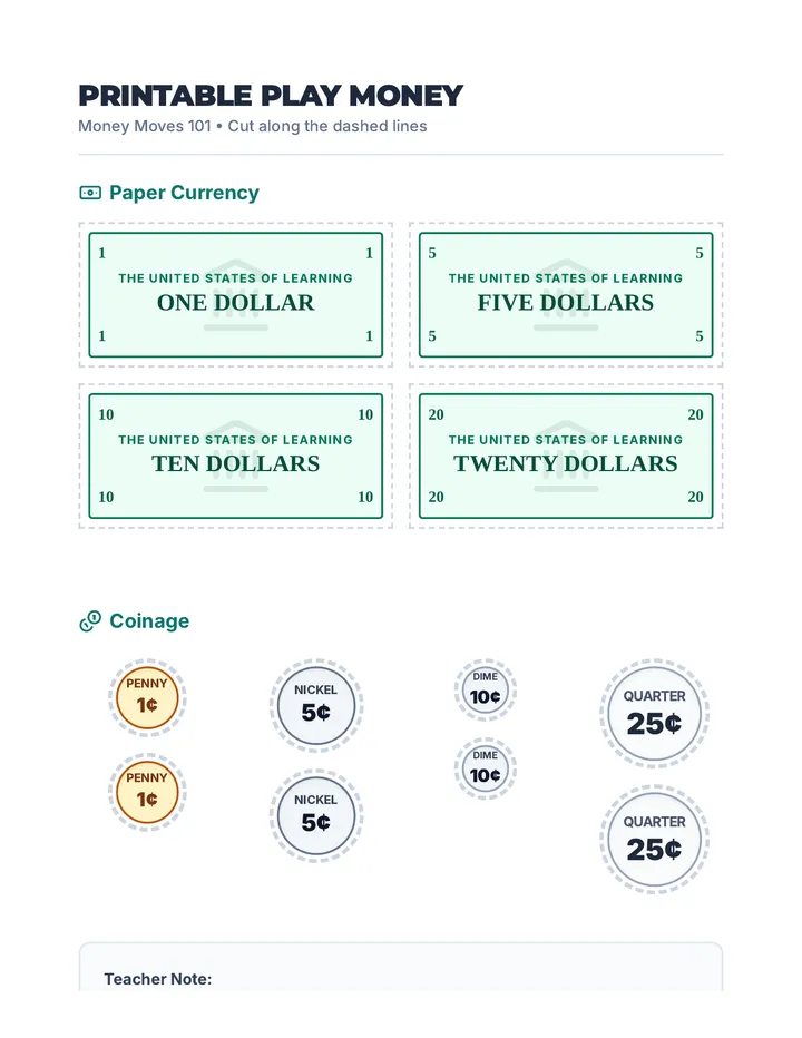 Printable Fake Money Bills