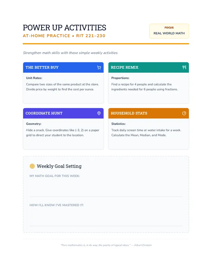Power Up Activities Worksheet