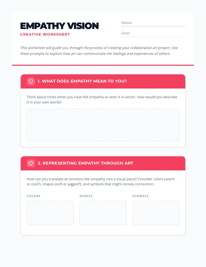 Empathy Vision Worksheet