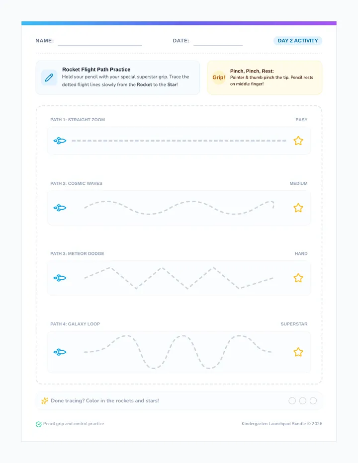 Pencil Control Worksheet