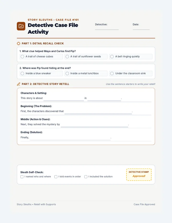 Detective Case File Activity