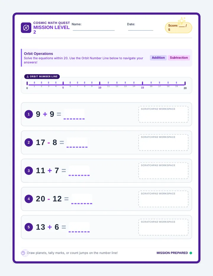 Cosmic Quest Sheet 2