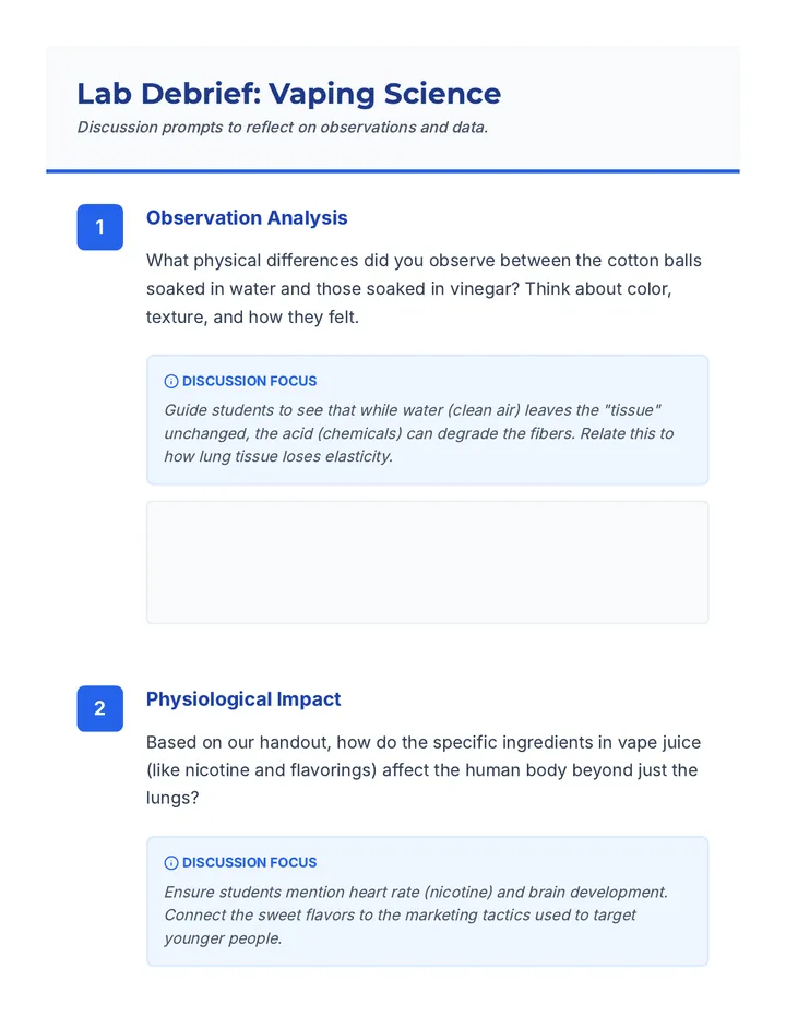 Vaping Discussion Guide