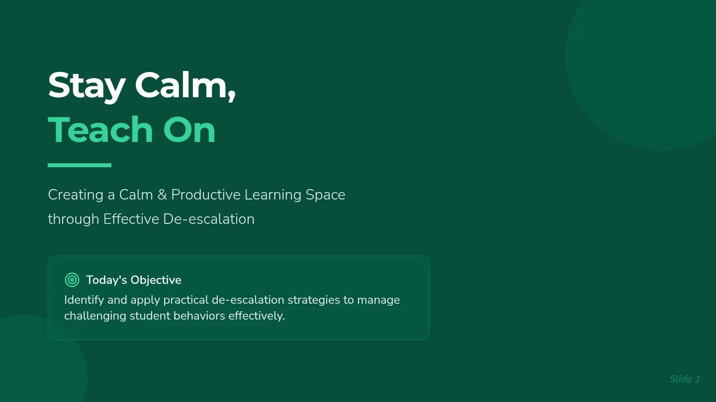 Stay Calm Presentation Slides