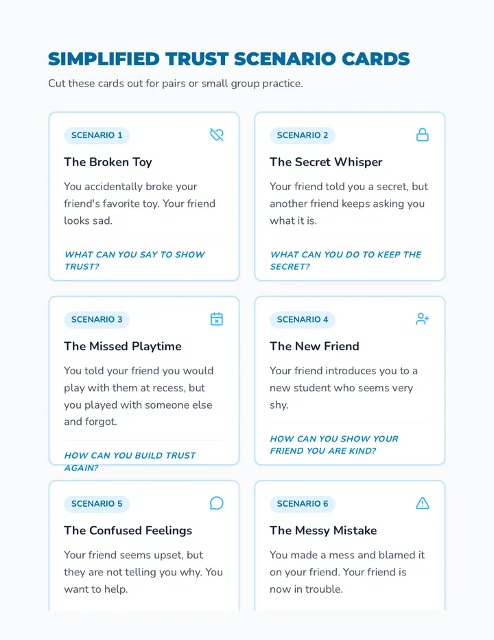 Trust Scenario Cards
