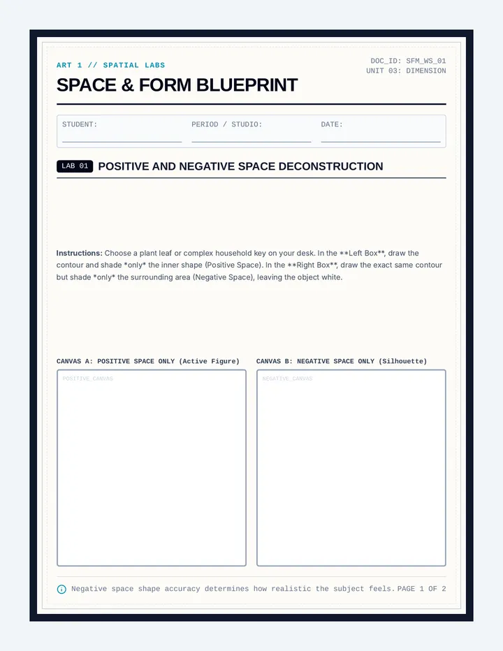 Space and Form Blueprint Worksheet
