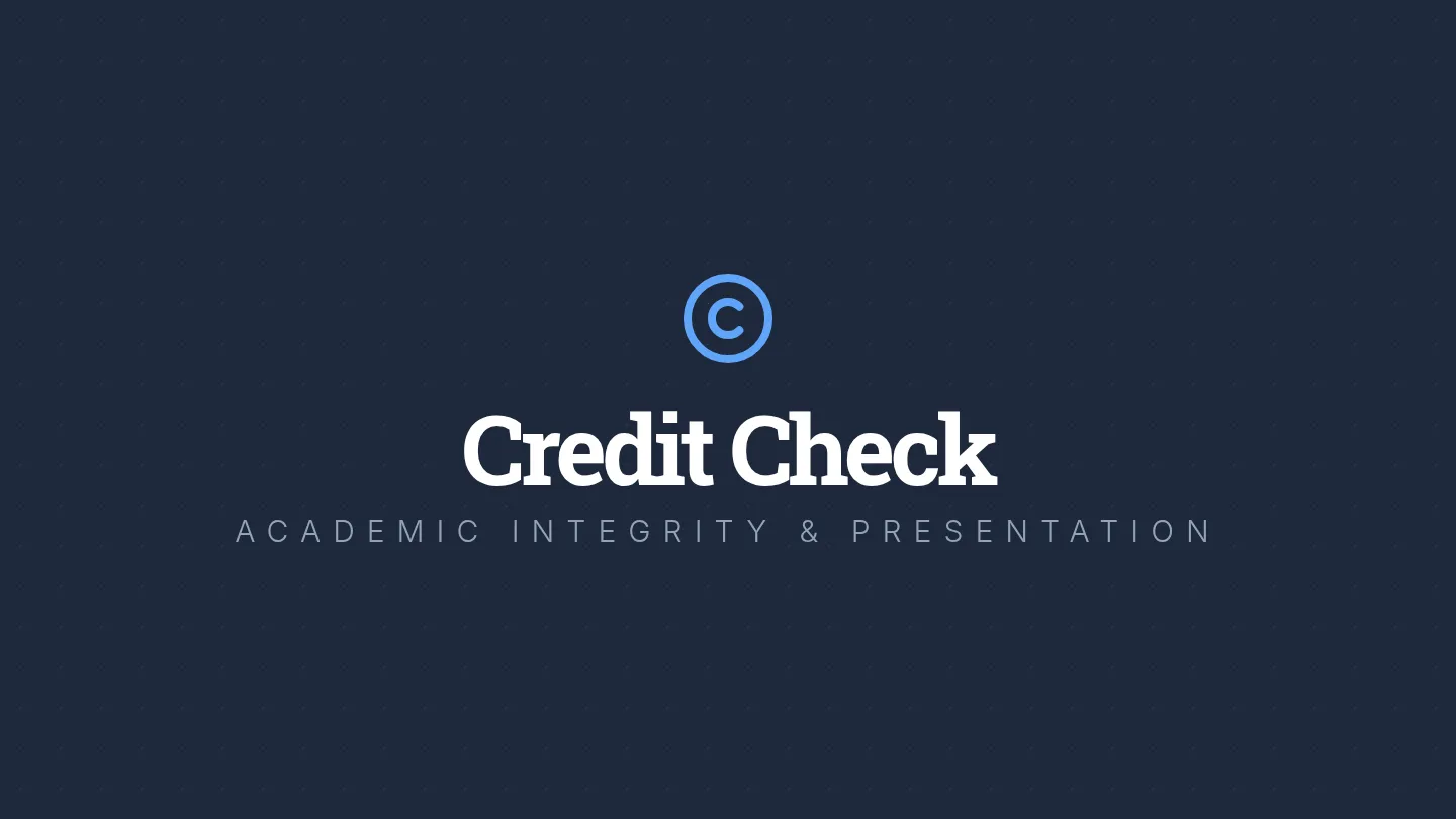 Credit Check Slides