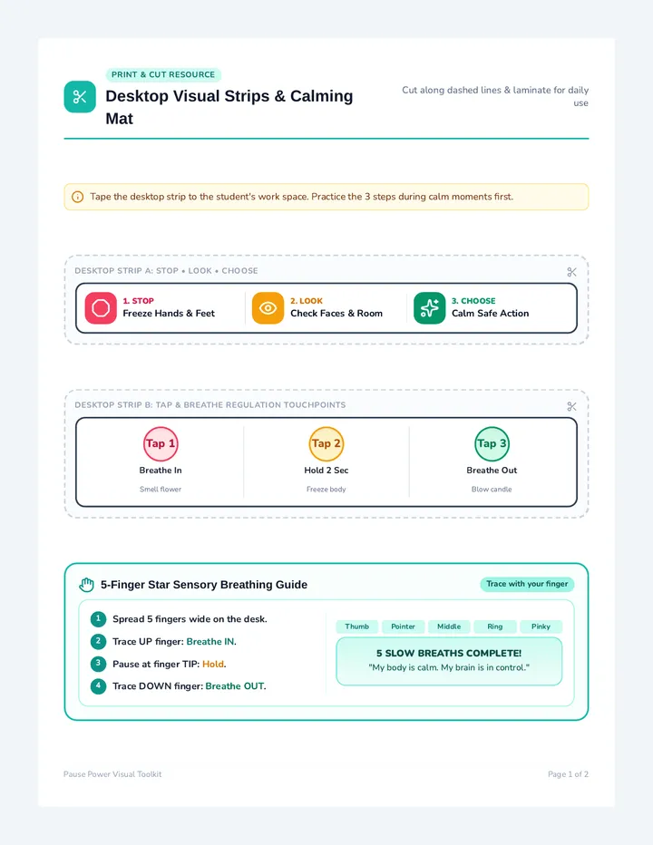 Stop and Think Visual Cards