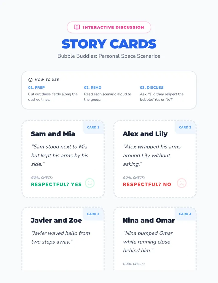 Bubble Buddies Story Cards