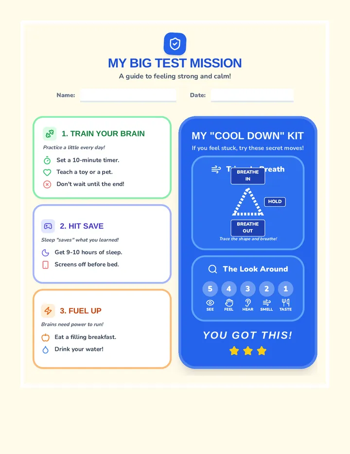 Junior Brain Power Checklist Handout