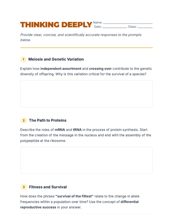 Thinking Deeply Handout