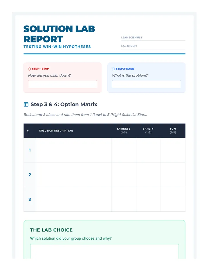 Solve It Scientist Worksheet