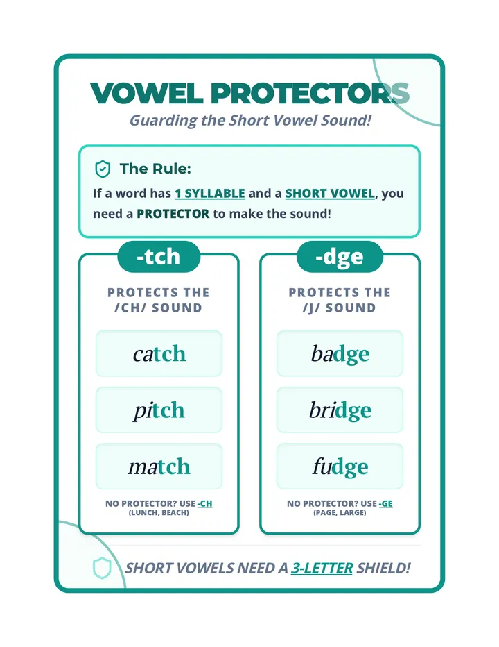 Vowel Protectors Anchor Chart